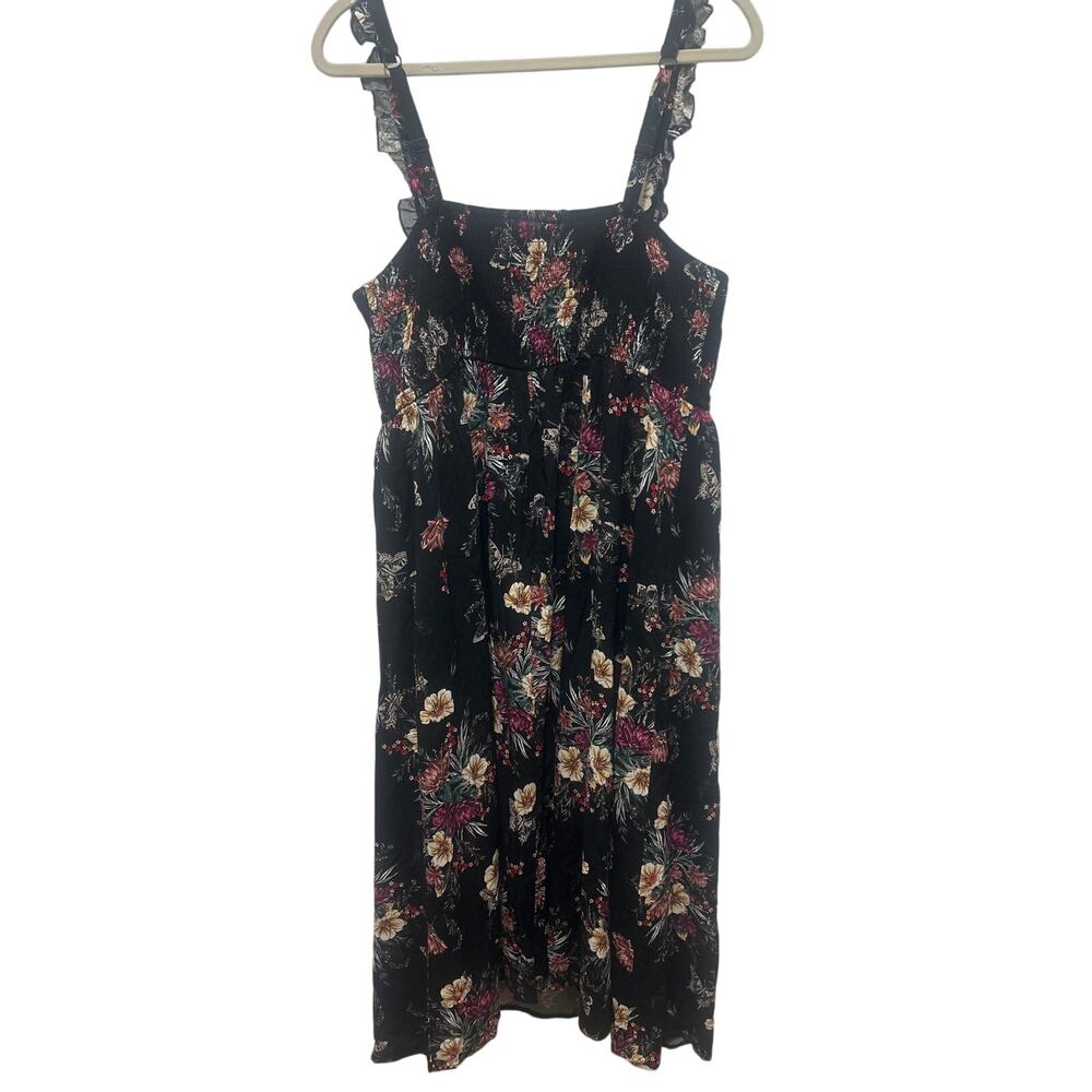 Torrid Black Floral Smocked Midi Dress Size Torrid 2 Reg. 2X NWT - Picture 2 of 7